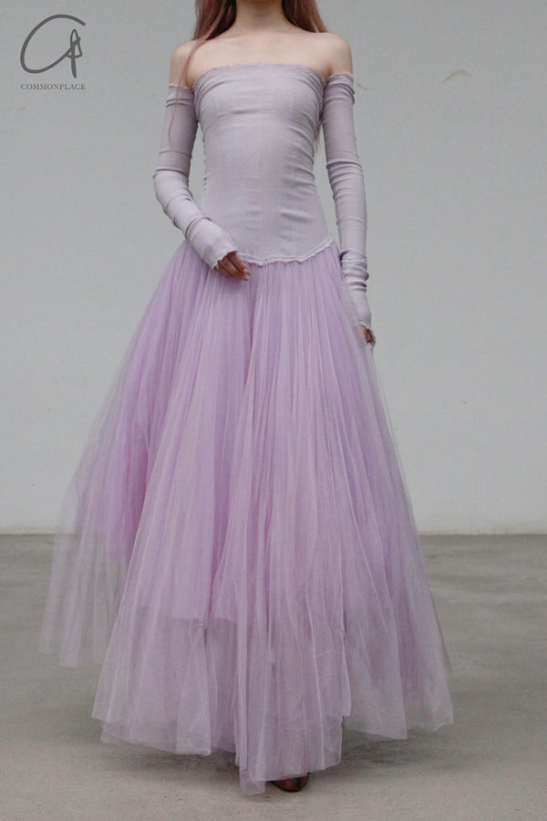 Marc Le Bihan 21908 Shrink Silk Ballet Dress Flat Shoulder Series Triple Tulle Skin-friendly MLB-21908-DANZI ORCHIDEE